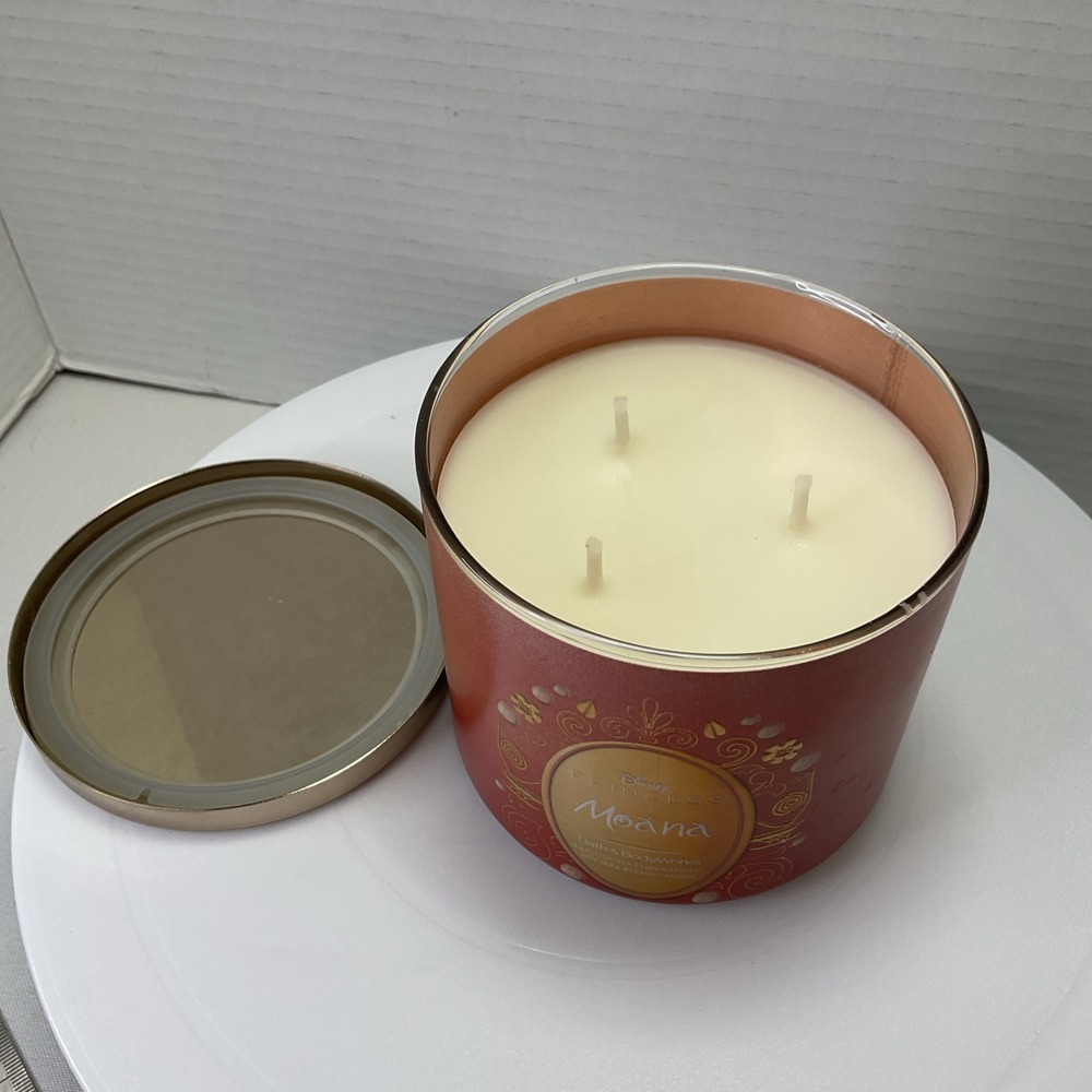 Bath & Body Works Disney Princess MOANA Candle 3-Wick‎ Limited Edition 14.5 oz - Picture 5 of 5